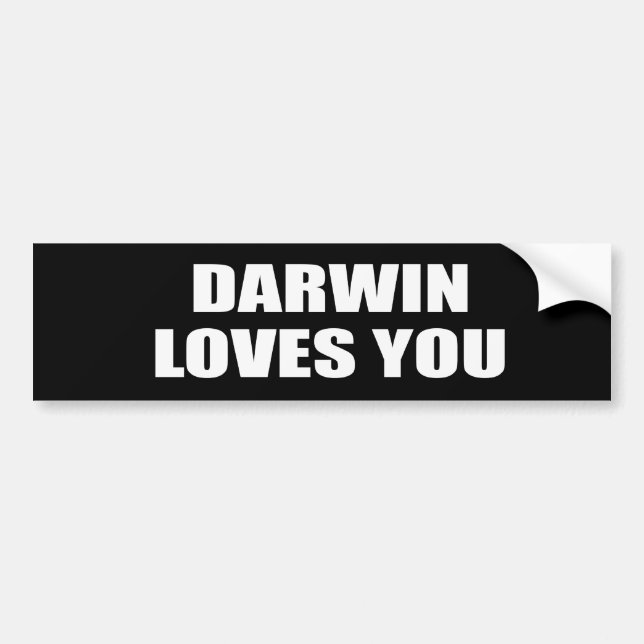 Autocollant De Voiture Darwin vous aime (Devant)