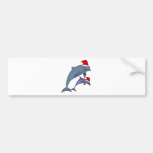 Autocollant De Voiture Dauphins de père Noël