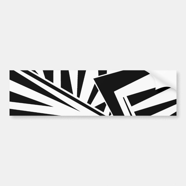 Autocollant De Voiture dazzle camouflage(black) (Devant)