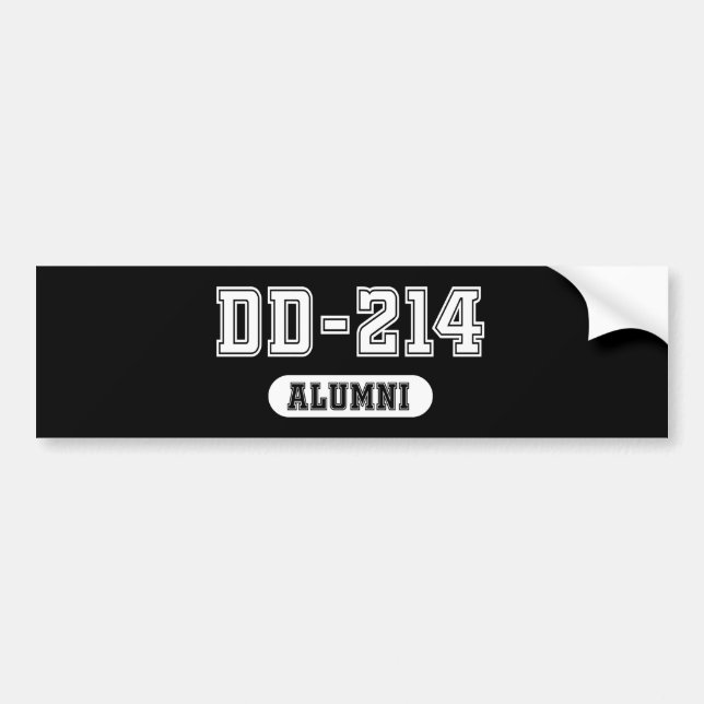 AUTOCOLLANT DE VOITURE DD-214 ALUMNI (Devant)
