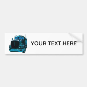 Autocollant De Voiture De bleu camion semi