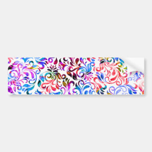 Autocollant De Voiture De jolis motifs floraux colorés