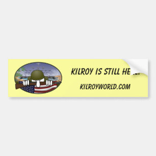 Autocollant De Voiture De Kilroy toujours adhésif pour pare-chocs ici