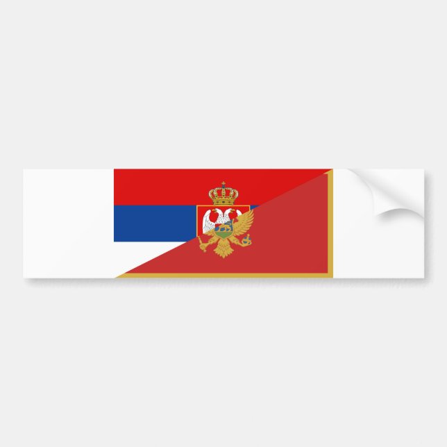 Autocollant De Voiture de symbole de pays de drapeau de la Serbie (Devant)