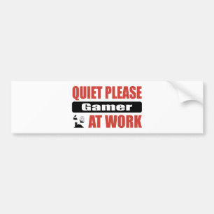 Autocollant De Voiture De tranquillité Gamer svp au travail