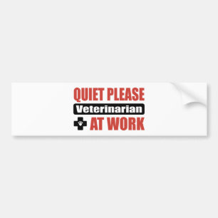 Autocollant De Voiture De tranquillité vétérinaire svp au travail