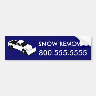 Autocollant De Voiture déblaiement de neige fait sur commande : camion d