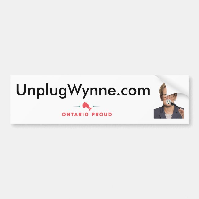 Autocollant De Voiture Débranchez l'adhésif pour pare-chocs de Wynne (Devant)