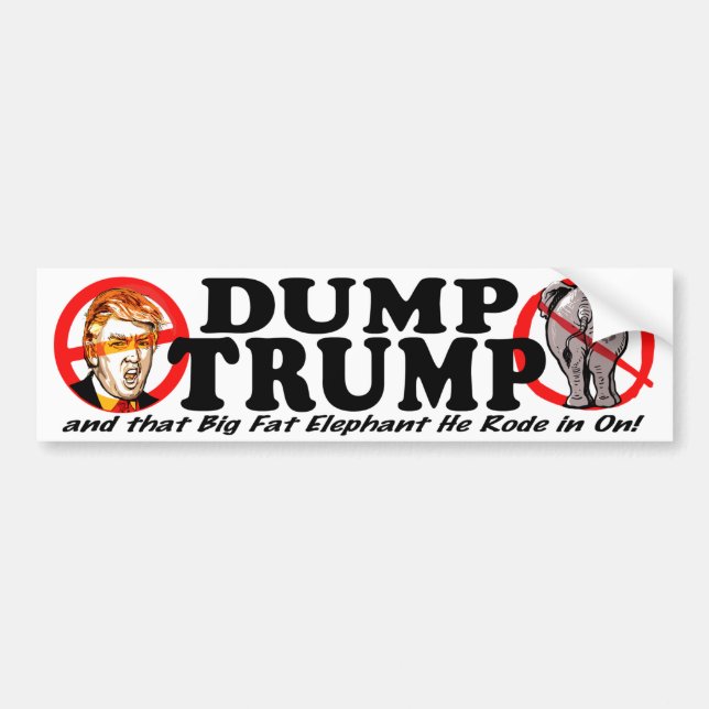 Autocollant De Voiture Décharge Donald Trump 2016 (Devant)