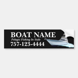 Autocollant De Voiture Deep Sea Fishing Yacht w/ Billfish