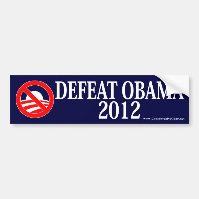 Autocollant De Voiture Défaite Obama 2012 (Devant)