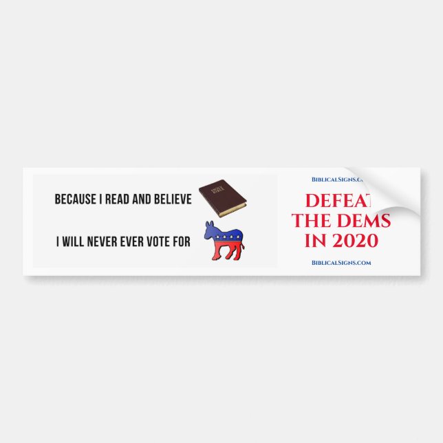 Autocollant De Voiture "Défaites les dems" Bumper Sticker (Devant)