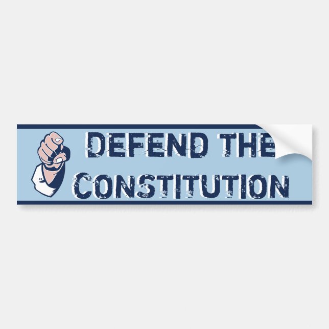 Autocollant De Voiture Défendez la constitution (Devant)