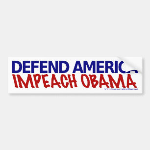Autocollant De Voiture Défendez l'Amérique, attaquez Obama