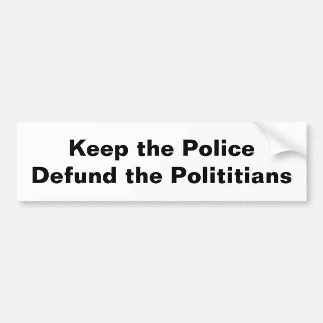 Autocollant De Voiture Défendre les politiques (Devant)