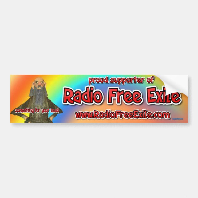 Autocollant De Voiture défenseur fier de l'exil libre par radio (Devant)