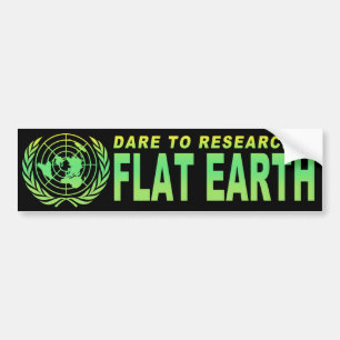 Autocollant De Voiture Défi pour rechercher la terre plate