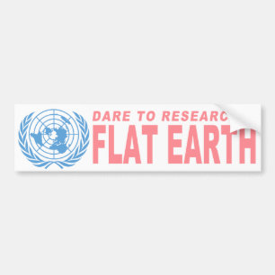 Autocollant De Voiture Défi pour rechercher la terre plate