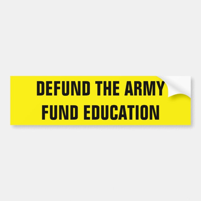 AUTOCOLLANT DE VOITURE DÉFINIR L'ÉDUCATION DU FONDS DE L'ARMÉE (Devant)