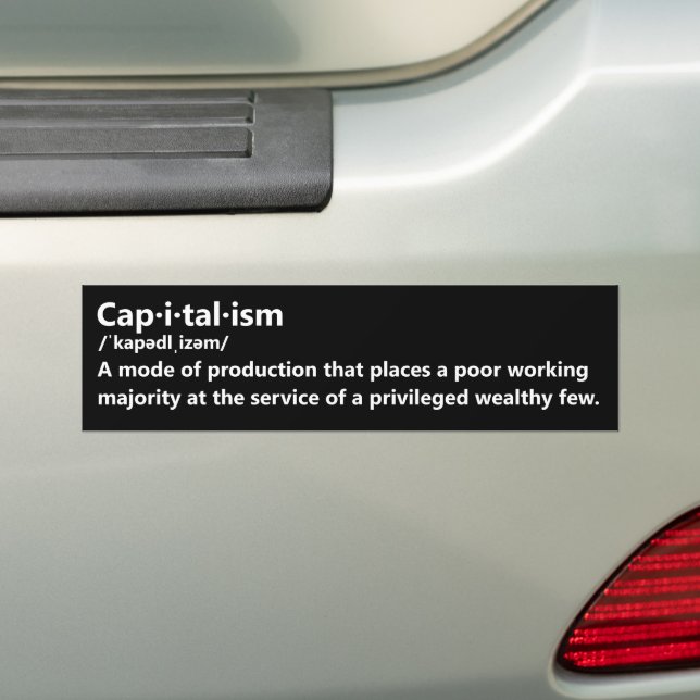 Autocollant De Voiture Définition du capitalisme (En voiture)