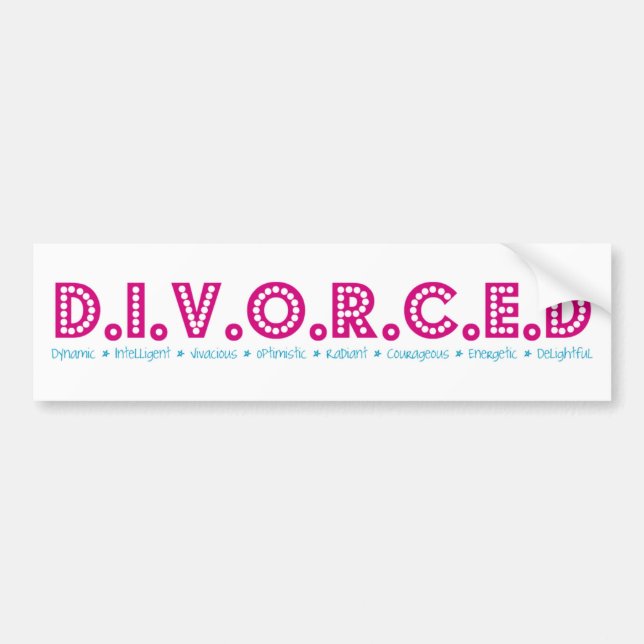 Autocollant De Voiture Définition féminine du divorce (Devant)