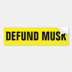 AUTOCOLLANT DE VOITURE DEFUND MUSK
