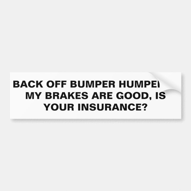 Autocollant De Voiture Dégagez Humper de butoir (Devant)