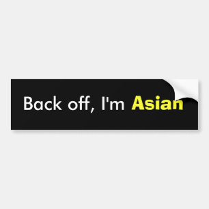Autocollant De Voiture Dégagez, je suis asiatique