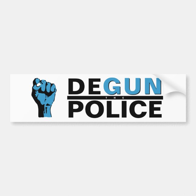 AUTOCOLLANT DE VOITURE DÉGUNER LA POLICE (Devant)