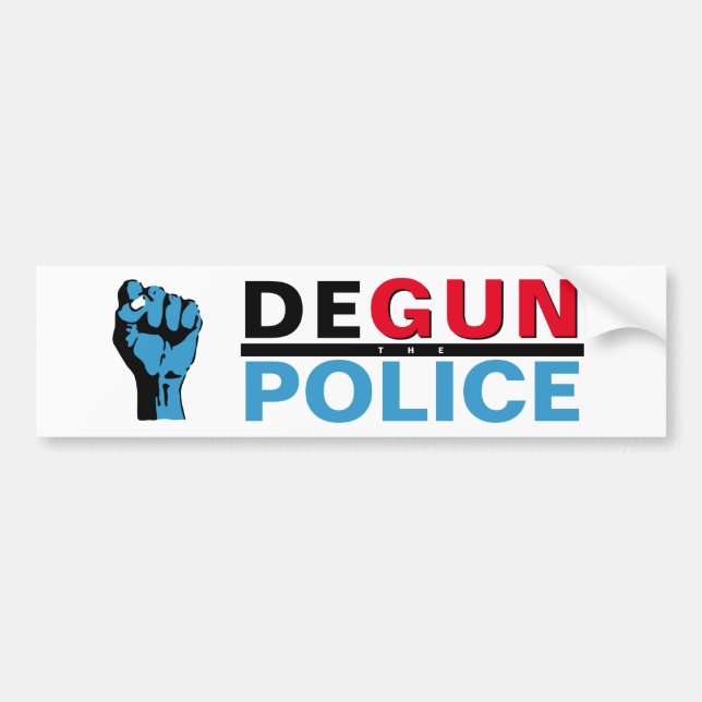 AUTOCOLLANT DE VOITURE DÉGUNER LA POLICE (Devant)