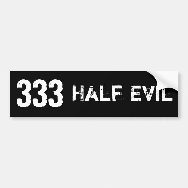 Autocollant De Voiture Demi de mal 333 (Devant)