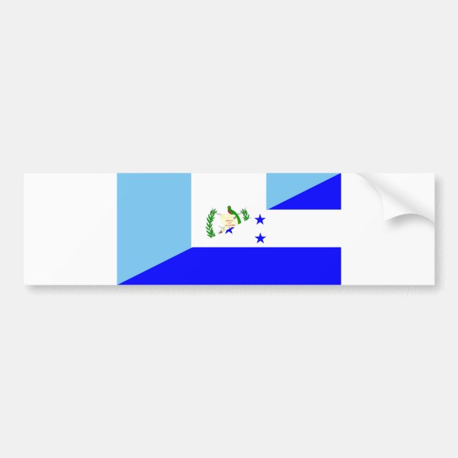 Autocollant De Voiture demi de symbole de drapeau du Guatemala Honduras (Devant)
