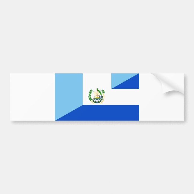 Autocollant De Voiture demi de symbole de pays de drapeau du Guatemala (Devant)