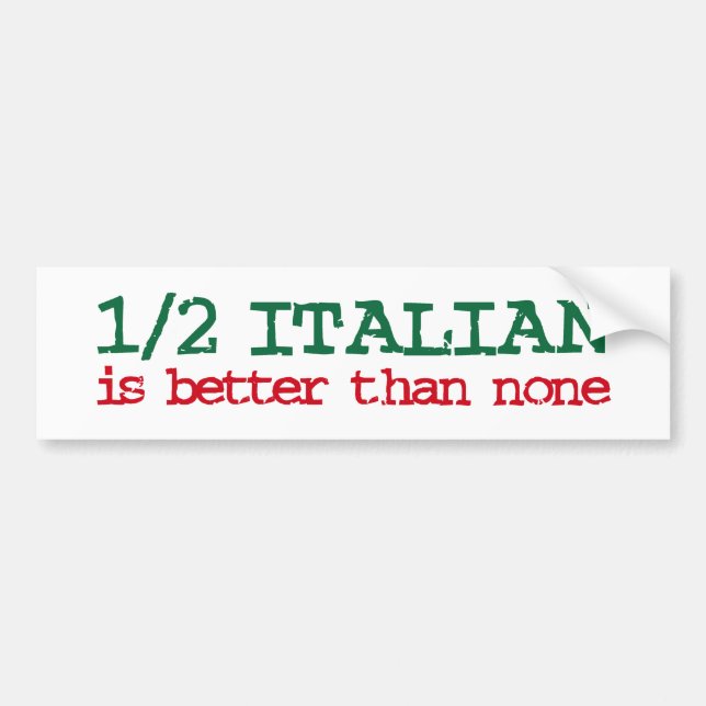 Autocollant De Voiture Demi-italien (Devant)