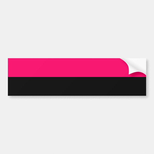 Autocollant De Voiture Demi-noir et rose vif (Devant)