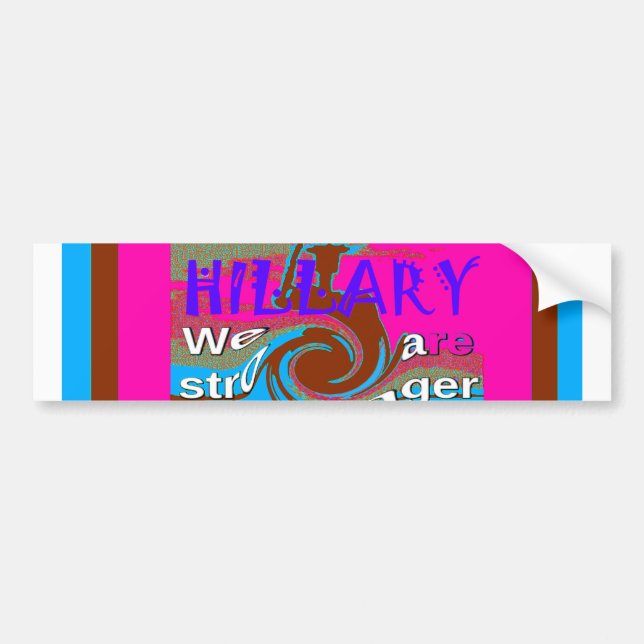 Autocollant De Voiture Démocrates Hillary Pour le président des États-Uni (Devant)