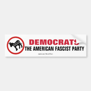 Autocollant De Voiture Démocrates Parti fasciste américain