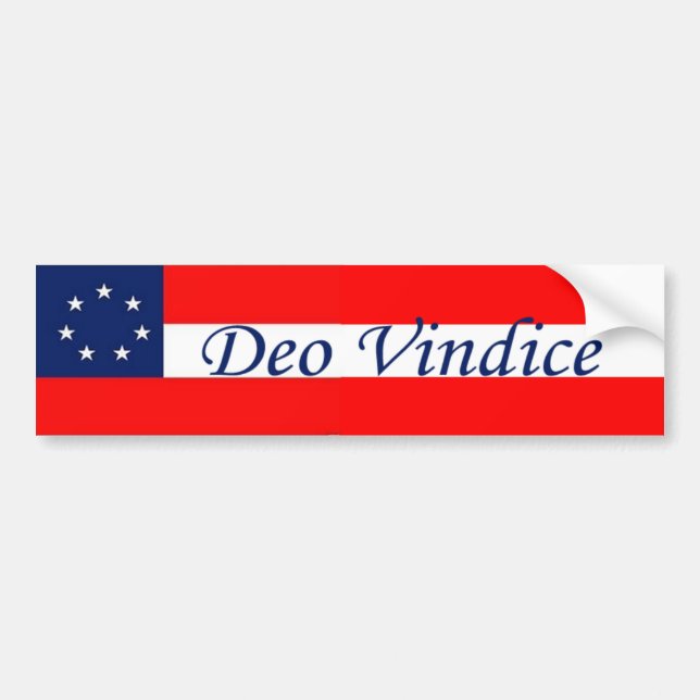 Autocollant De Voiture Deo Vindice : Droites d'états (Devant)