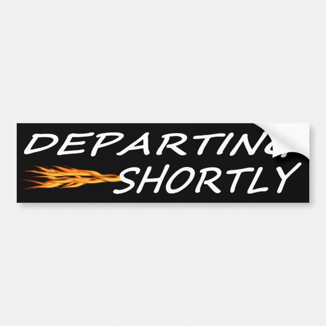 Autocollant De Voiture Départ Rapidement (Devant)