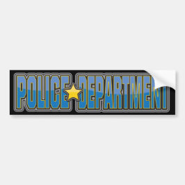 Autocollant De Voiture Département de Police de lustre bleu-clair