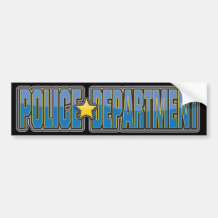 Autocollant De Voiture Département de Police de lustre bleu-clair