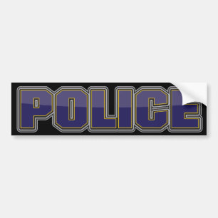 Autocollant De Voiture Département de Police de lustre bleu-foncé