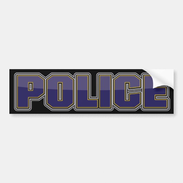 Autocollant De Voiture Département de Police de lustre bleu-foncé (Devant)