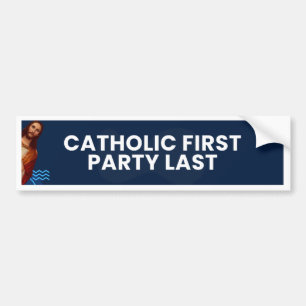 Autocollant De Voiture Dernier de la première partie catholique" - Autoco