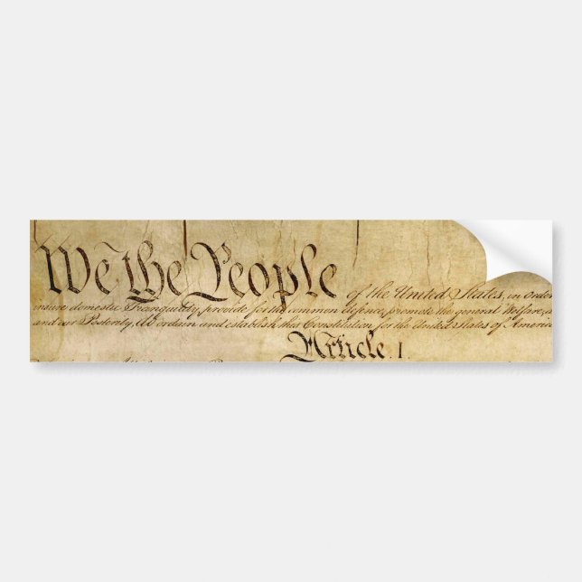 Autocollant De Voiture Des libertés constitutionnelles des USA - sachez (Devant)