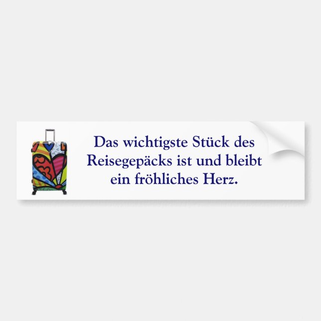 Autocollant De Voiture DES Reisegepäcks de Stück de wichtigste de DAS (Devant)