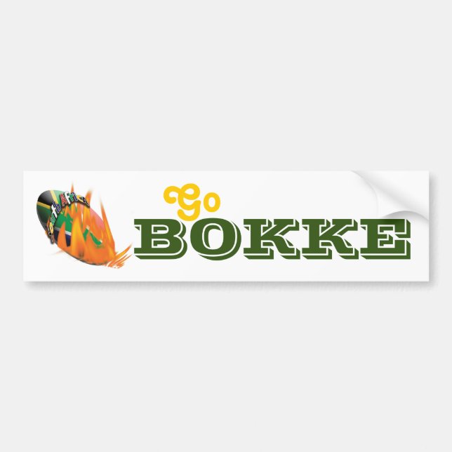 Autocollant De Voiture Des supporters de rugby à XV "Go Bokke" (Devant)