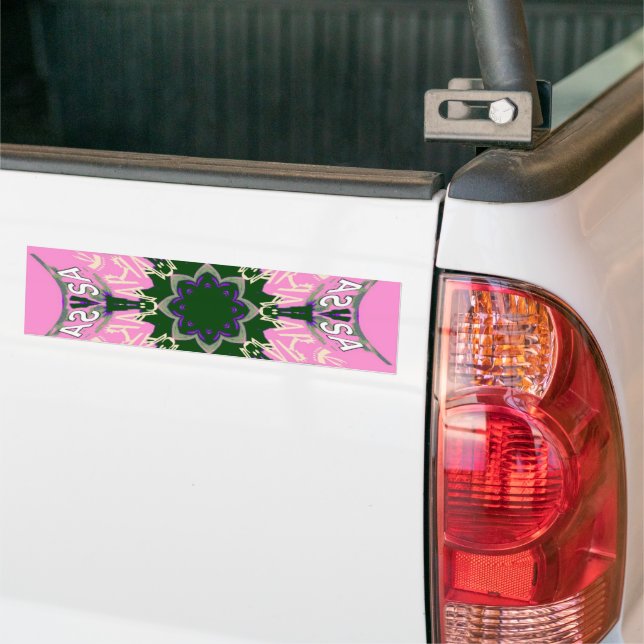Autocollant De Voiture Design de mode florale noir et rose (Sur camion)