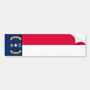Autocollant De Voiture Design du drapeau de l'État de Caroline du Nord