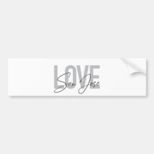 Autocollant De Voiture Design moderne, simple, chic, cool Love San Jose